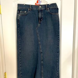 Sisley Long Denim Skirt